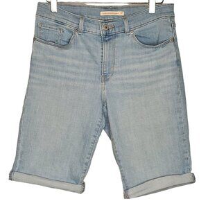 Levi's Classic Bermuda Shorts Jorts Women's sz 27 Light‎ Wash Blue Denim